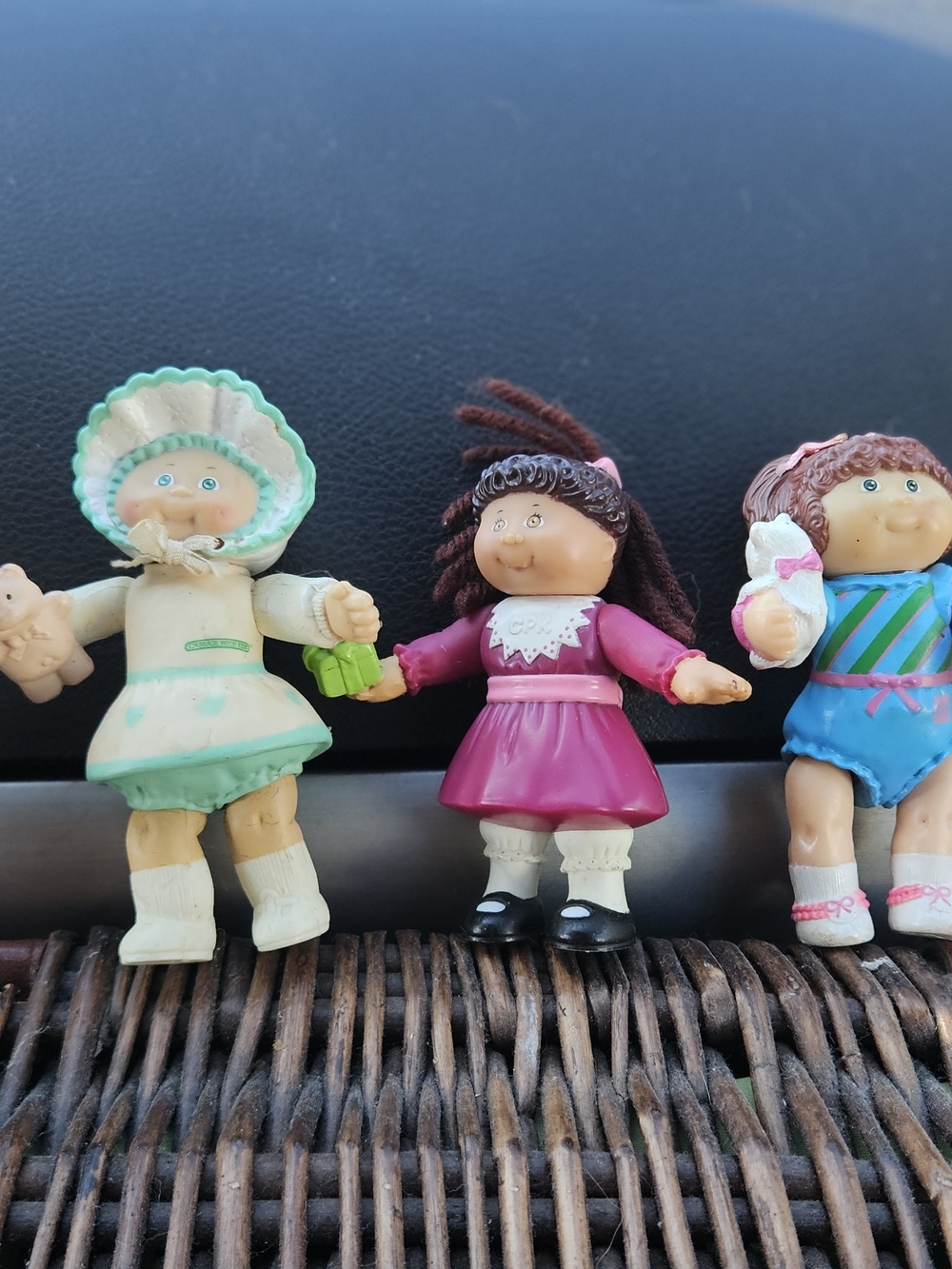 Madame Alexander Small Doll Trio in Pink, Teal & Blue